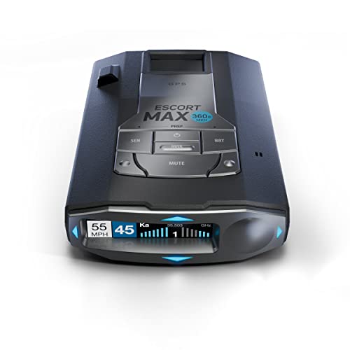 Escort MAX 360c MKII Laser Radar Detector - Dual-Band Wi-Fi and Bluetooth Enabled, 360° Directional Arrows, Exceptional Range, Shared Alerts, Drive Smarter App, Black - MAX360c MKII - Radar Detector