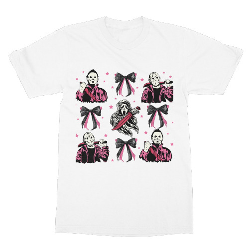 Coquette Horror Movies, Halloween, Softstyle T-Shirt - L / White