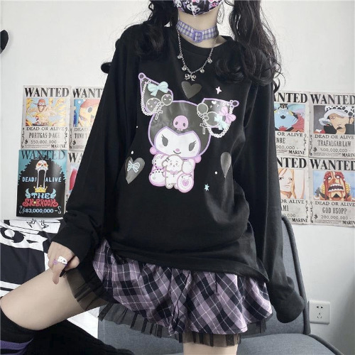 Pastel Goth Bunny Crewneck - L