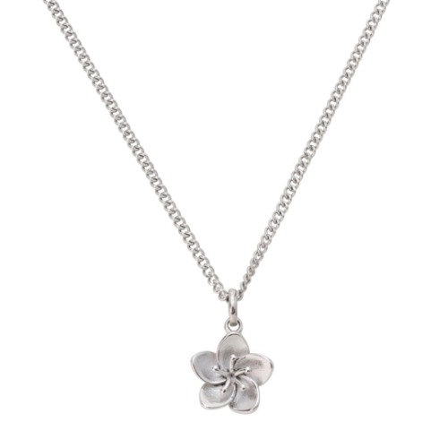 Hibiscus Necklace | Silver Stainless Steel WATERPROOF