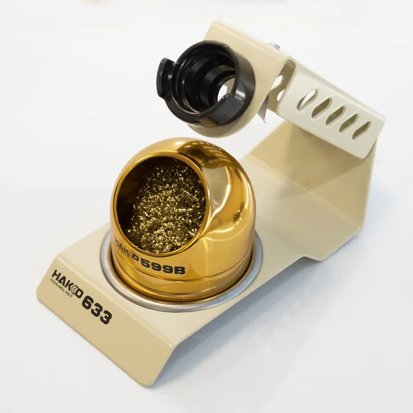 Hakko 633-01 633 Soldering Iron Holder, White - With Wire Pot