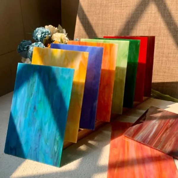 10 Sheets Variety Streaky Glass Packs  Cathedral Stained | Etsy