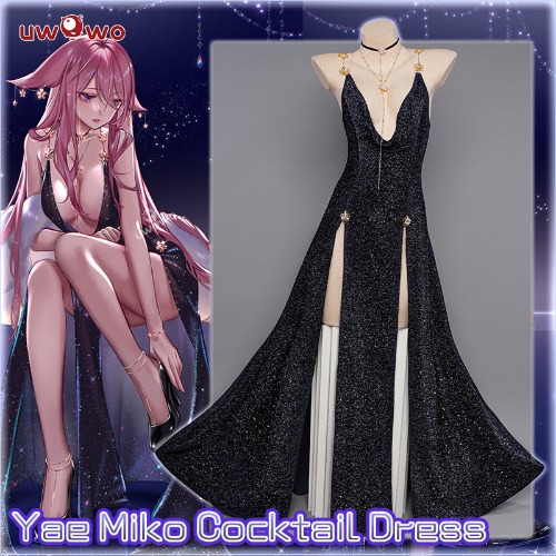 【Pre-sale】Uwowo Genshin Impact Fanart: Yae Miko Gown Cocktail Dress Formal Wear Sexy Cosplay Costume