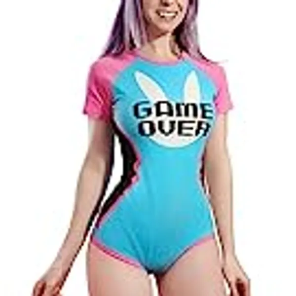 Littleforbig Cotton Romper Onesie Pajamas Bodysuit - Bunnywatch