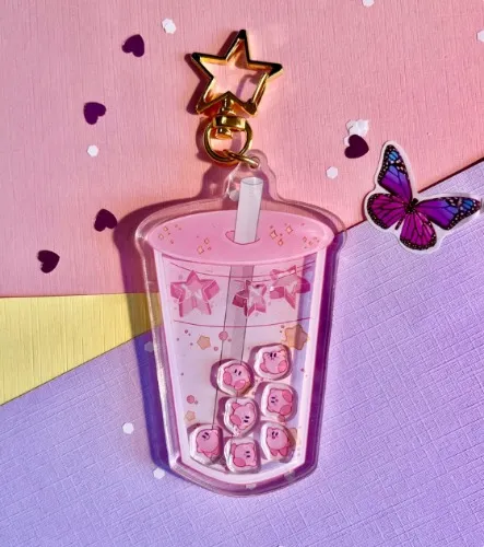 Kirby Boba Shaker Charms