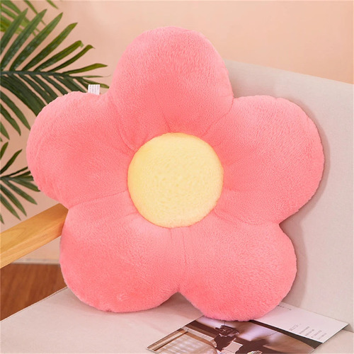 Colorful Cute Kawaii Flower Cozy Cushion - Pink