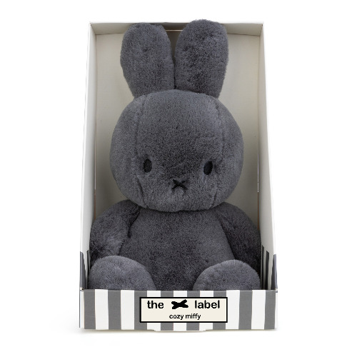 Cozy Miffy Sitting Grey in giftbox - 23 cm - 9"