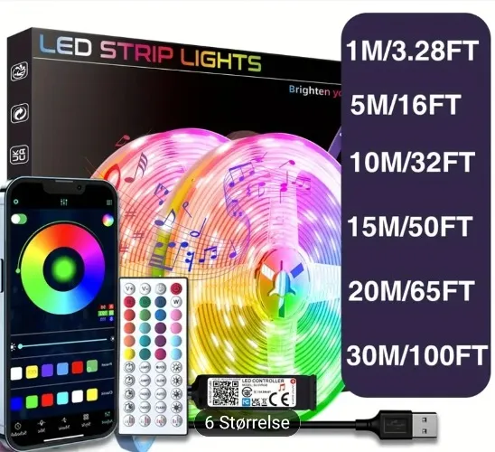 usb 5v   farge usb lysstripe rgb trådløs kompatibel - Temu Norway