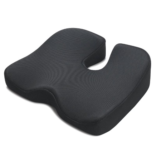 IKSTAR Chair Pad Memory Foam Chair Cushion Non-Skid Back Breathable Black - Black