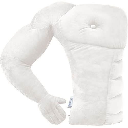 DeluxeComfort Muscle Body Pillow, White Man