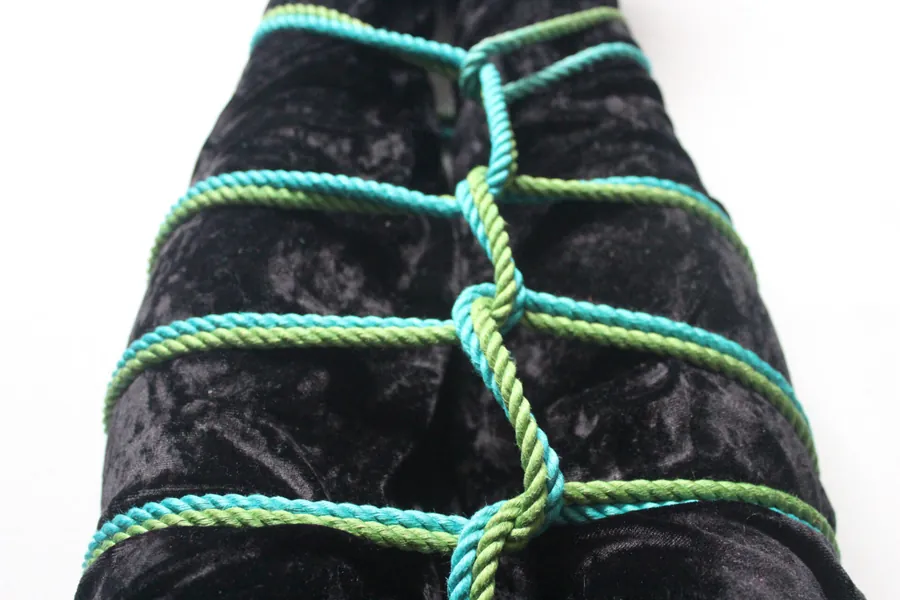 Two tone green and turquoise rope