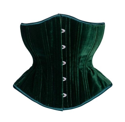 Green Velvet Hourglass Corset