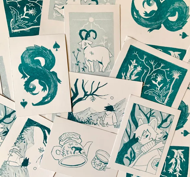 Mountain Trip Riso / Risograph Postcard Set