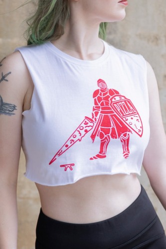 Pizza Knight Crop Tank - S