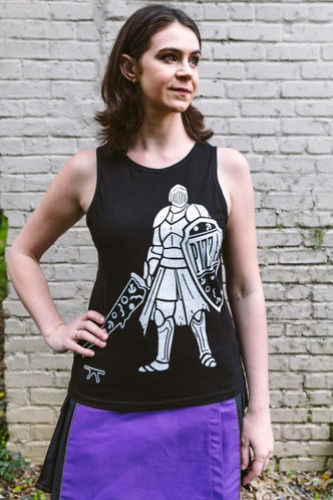 Pizza Knight Tank - White/Red / XL