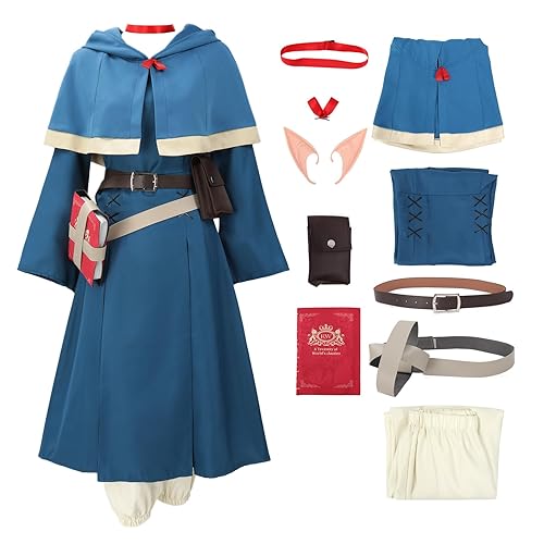 C-ZOFEK Marcille Cosplay Costume Full Set Outfit for Adult Women Halloween Party - Large - Blue