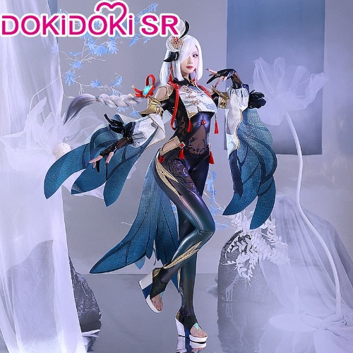 【 Ready For Ship】【Size S-2XL】DokiDoki-SR Game Genshin Impact Shenhe Cosplay Costume Shen He | M