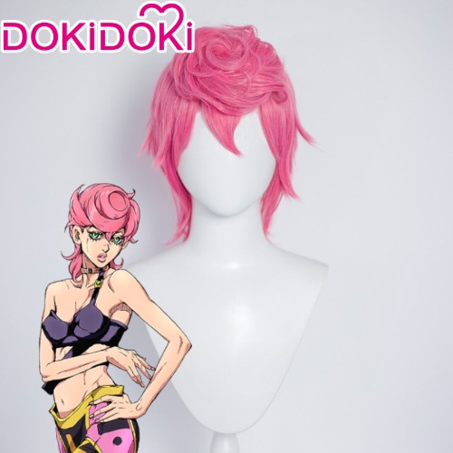 DokiDoki Anime JoJo's Bizarre Adventure Cosplay Wig  Trish Una Pink Wig | Trish Una-PRESALE