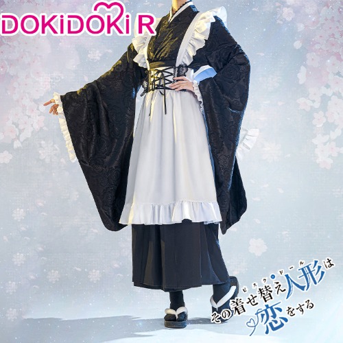 DokiDoki-R Anime My Dress Up Darling Cosplay Kitagawa Marin Cosplay Black White Maid Costume | M-PRESALE