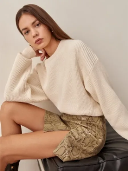 Veda Margie Leather Mini Skirt