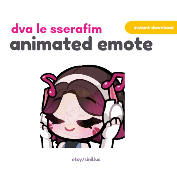 ANIMATED Dva Jam Emote / Twitch emotes pack / Emoji /Discord / Youtube / Emote / Cute chibi emotes/ Overwatch Emotes