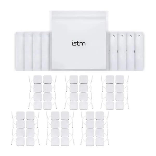 iSTIM Super Soft 2"x2" TENS Unit Electrodes for TENS Massage EMS - 100% Japanese Gel (2"X2" - 48 Pieces)