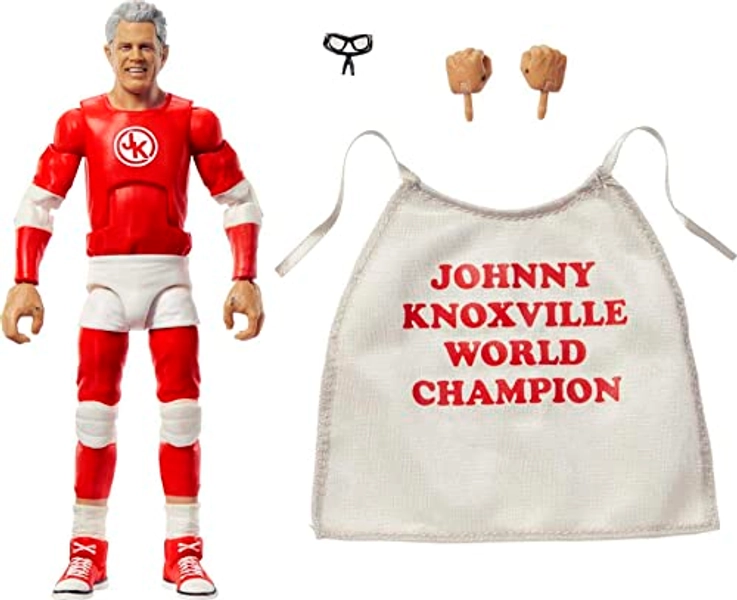 Mattel WWE Action Figures, WWE Elite Johnny Knoxville Figure with Accessories, Collectible