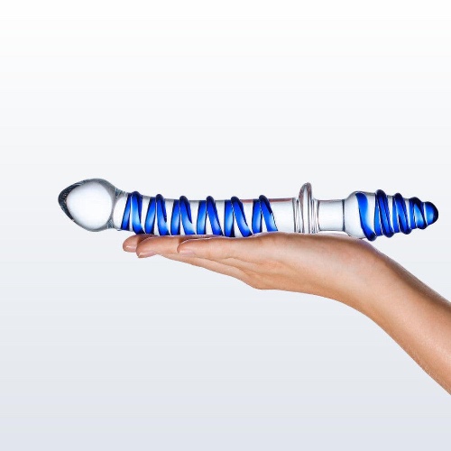 Gläs Mr. Swirly 10" Glass Double Ended Dildo & Butt Plug