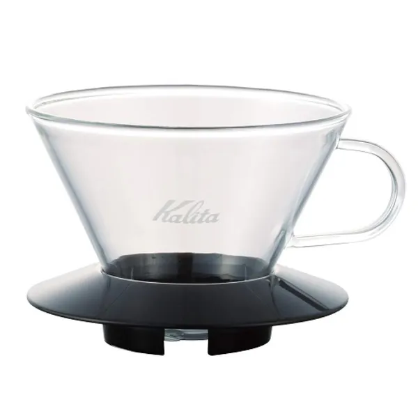 Karita Coffee Dripper Wave Series, Glass Dripper for 2 to 4 People, Glass Dripper 185, Drip Equipment, Coffee Shop, Cafe, Outdoor, Camping