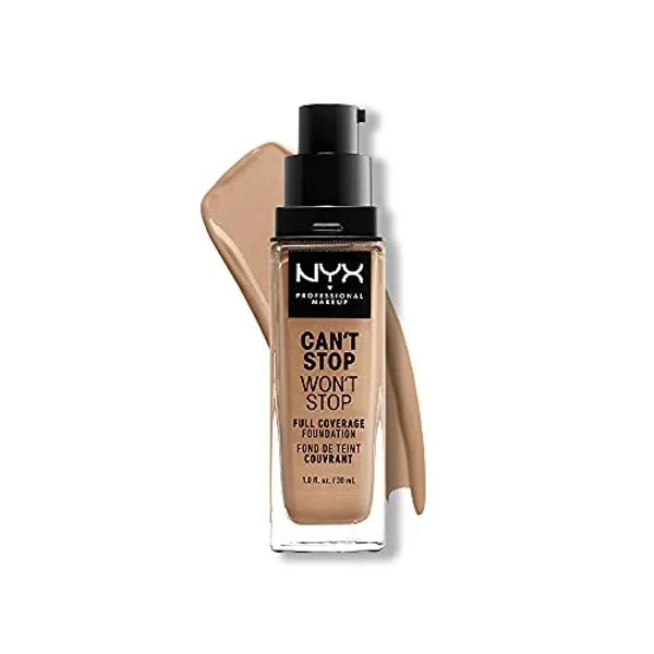 NYX Professional Makeup Can't Stop Won't Stop Full Coverage Foundation, Long Lasting, Waterproof, Vegan Formula, Matte Finish, Shade: Classictan