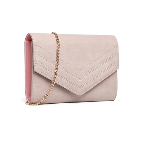 Miss Lulu Women's Clutches Handbag Evening Wedding Bag Ladies Shoulder Purse Crossbody Bag with Detachable Strap