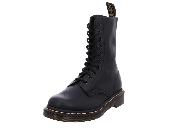 Dr. Martens, Women's Maple Zip Steel Toe Light Industry Boots - 8 Women/7 Men - Black Black 001