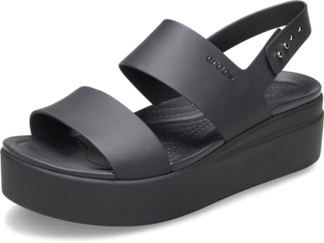 Crocs Women's Brooklyn Low Wedge Clog - 4 UK - Black