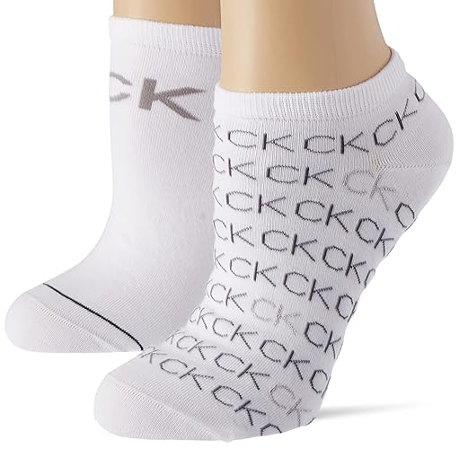 Calvin Klein Damen Sneaker Socken (2er Pack) - Einheitsgröße - Weiß
