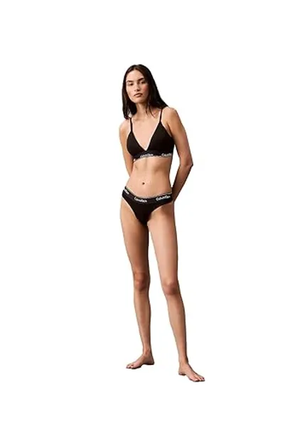Calvin Klein Damen String Tanga - M - Schwarz (Black W. Dtm Wb)