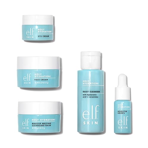 e.l.f. SKIN Hydrated Ever After Skincare Mini Kit, Reiniger, Make-Up Entferner, Feuchtigkeitscreme & Augencreme Für Hydratisierte Haut, Reisefreundlich, Vegan & Tierversuchsfrei