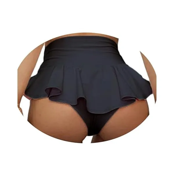 ORANDESIGNE Scrunch Butt Sportshorts Damen Push Up Booty Nahtlos Biker Yoga Fitness Gym Shorts Hohe Taille Pole Dance Rüschen Shorts Bikini Shorts Rave Shorts Cut Out Clubwear - M - C Schwarz