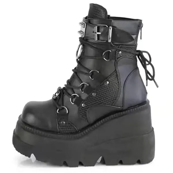 Ulalaza Frauen Mary Jane Kleid Pumps Lolita Schuhe süße Plattform Gothic Double Knöchel Runde Runde Zehen -Absatz Uniform Pumps Schuhe Perfekt für Schulparty Business Work Dance Night Club - S11 Net Grey - 37 EU