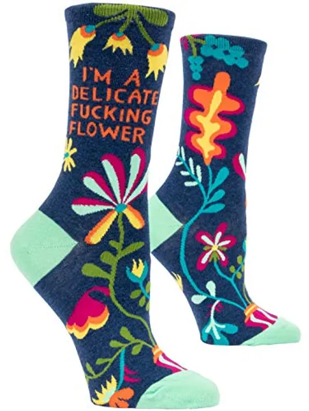 Women's Crew Socks - Blue Q