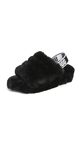 UGG Women's Fluff Yeah Slide Slipper SLIPPER - 4 UK - Black