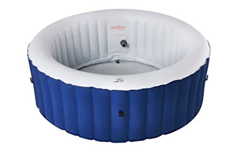 Mspa Round Inflatable Spa Hot Tub with AirJet Massage UVC Sanitization Technology, ANTI-ICING System, Plug And Play Tech, 6 Person - Lite Blue 6P