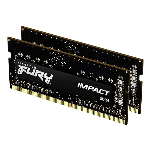 Kingston FURY Impact 32GB (2x16GB) 3200MHz DDR4 CL20 Laptop Speicher Kit mit 2 KF432S20IBK2/32 - 32GB - Kit mit 2 (16Gbit) - 3200MHz