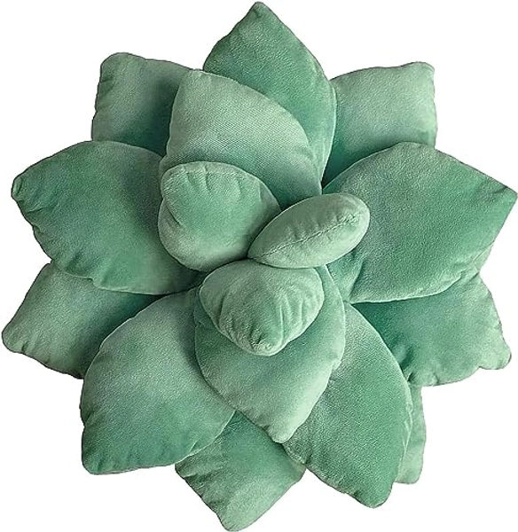 Cute Succulent Pillow Cactus Shaped Throw Pillow Creative Aesthetic Leaf Pillow Novelty Green Plant Pillow Home Decor Pillow for Chair Couch Bed Living Room Bedroom Office Car