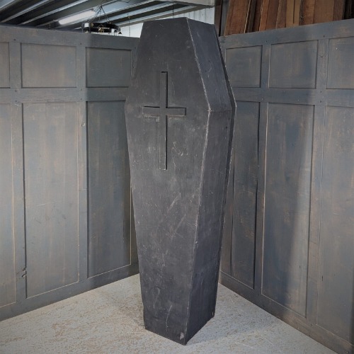 Full Size if not Bigger Black Movie Prop Coffin