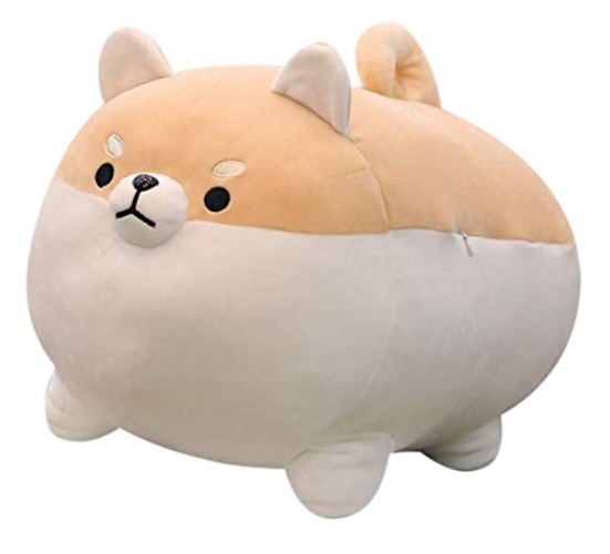 Stuffed Animal Shiba Inu Plush Toy Anime Corgi Kawaii Plush Soft Pillow Doll Dog, Plush Toy Gifts for Girl Boy (Brown, 19.6")