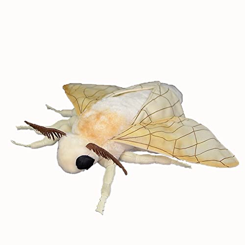 Simulation Silk Moth Plush Toy, 10.62inch Soft and Realistic Silk Moth Stuffed Animal Plush Toy for Kids Boys and Girls Gifts, Home Decoration - silk moth