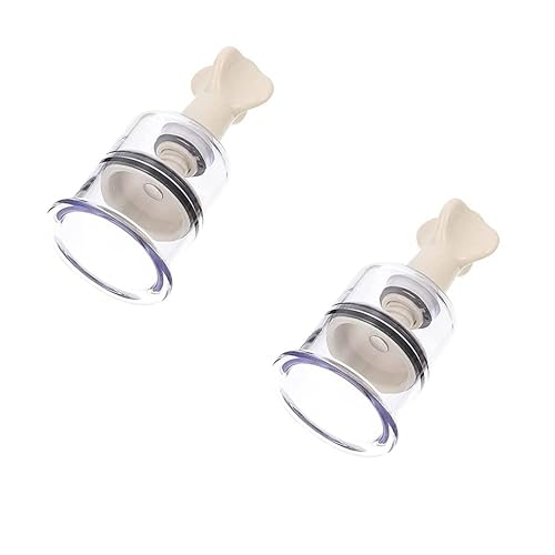 Nipple Suction,2 Pcs Nipple Sucker,3CM Nipple Corrector,Nipple Pullers Nipple Cups Suckers Everters Extractors for Inverted and Flat Nipples Treatment Enlargers,M(3CM) - M(3.9CM)