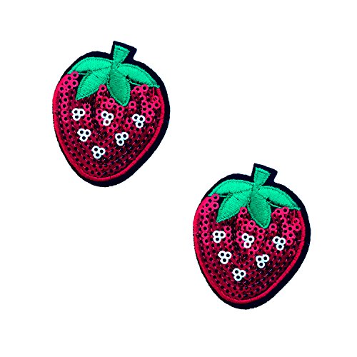 Neva Nude Sequin Strawberry Nipztix Pasties Nipple Covers for Festivals, Raves, Parties, Lingerie and More, Medical Grade Adhesive, Waterproof and Sweatproof, Made in USA