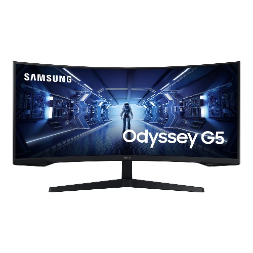 Samsung Odyssey G5 Ultra Wide Gaming Monitor C34G55TWWR, 34 Zoll, VA-Panel, UWQHD-Auflösung, AMD FreeSync Premium, 1 ms Reaktionszeit, Krümmung 1000R, Bildwiederholrate 165 Hz, schwarz
