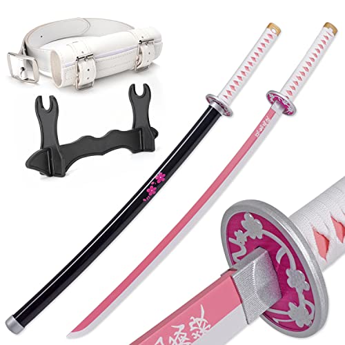 Zisu Demon Slayer Sword, About 41 inches, Hashira Pillars & Protagonist Katana for Cosplay Purpose, Anime Original Texture - Pink - Kanawo